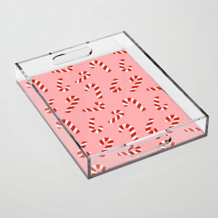Candy Canes - Pink Acrylic Tray