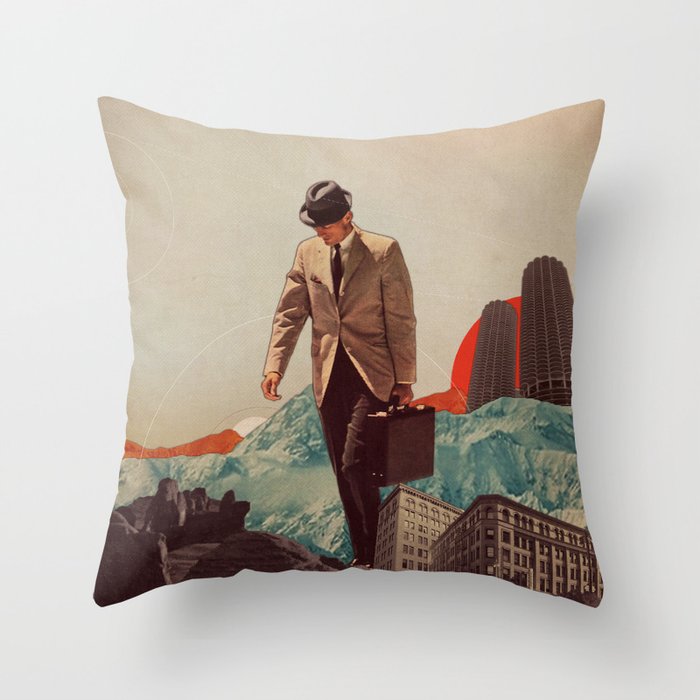 Leaving Their Cities Behind Throw Pillow