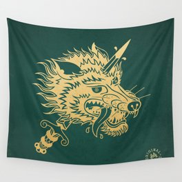 Wolf & Dagger - Color Wall Tapestry