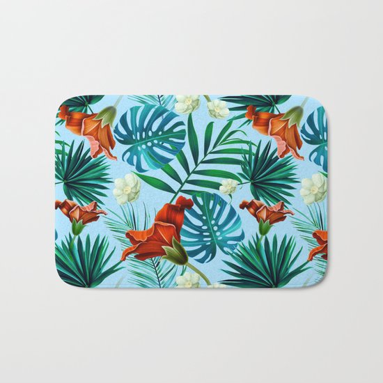 Tropical pattern Bath Mat