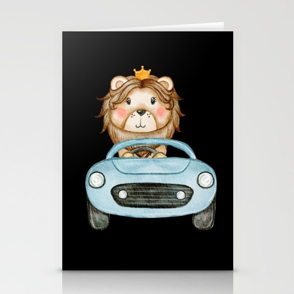 Amazing Cute Lion Watercolor Design Stationery Cards