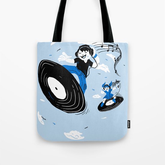 Surfing the Beats Tote Bag