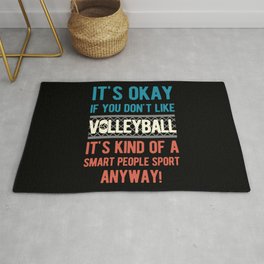 Funny Volleyball Quote Area & Throw Rug