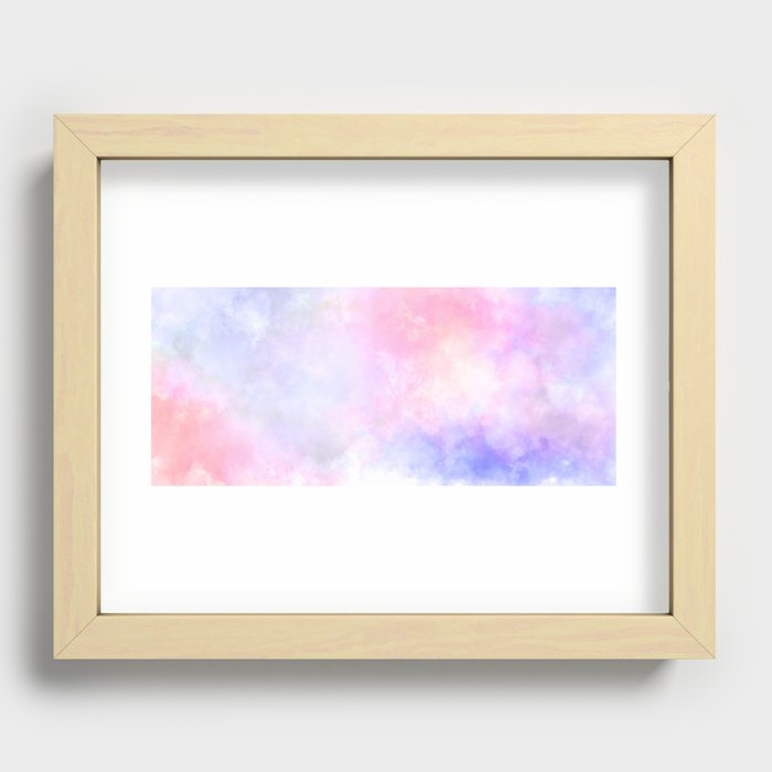 Lavender Pink Clouds Recessed Framed Print