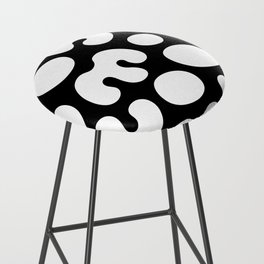 Organic Abstraction 821 Black and White Bar Stool