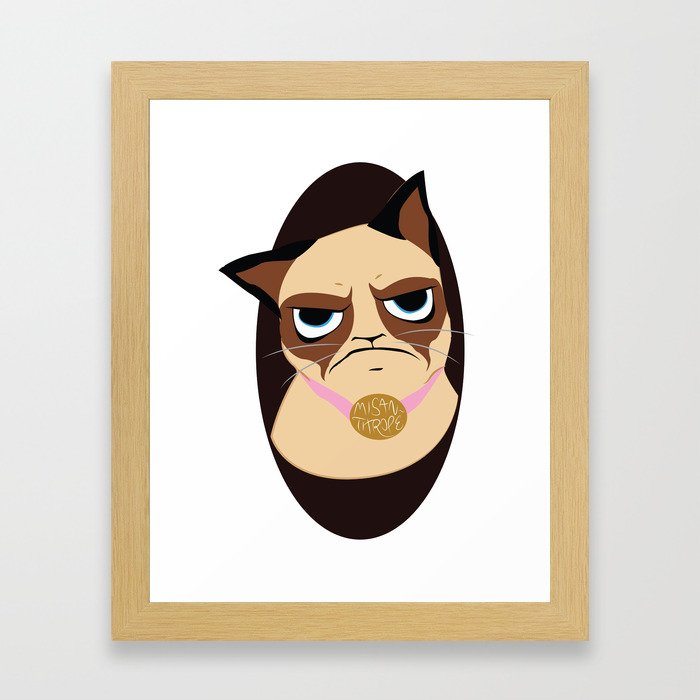 MISANTHROPE - Grumpy Cat Edition Framed Art Print