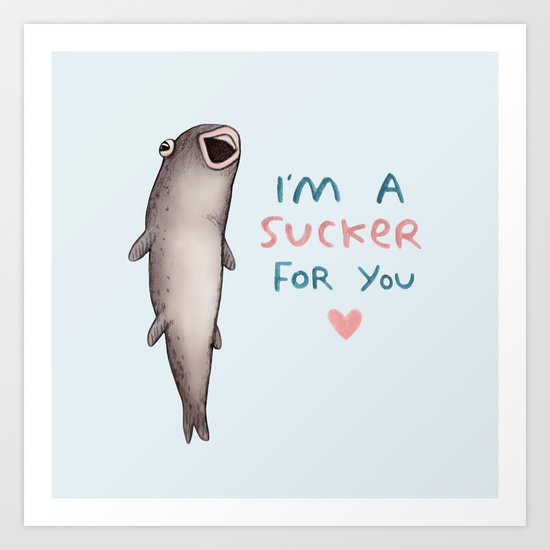 Suckerfish Art Print