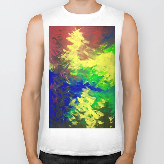 Peacock. Mimosa Inspired Primary Colors. Peacock. Biker Tank