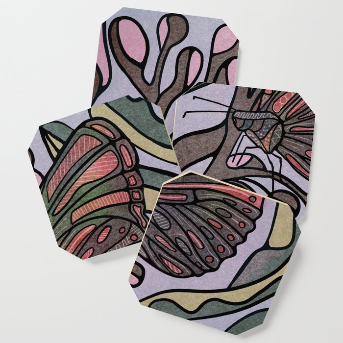 butterfly-batik Coaster