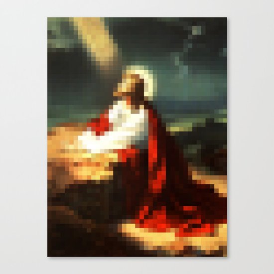 Digital Jesus Canvas Print