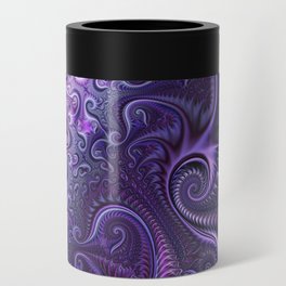 Abstract Colorful Lilac & Violet Spiral Pattern Can Cooler