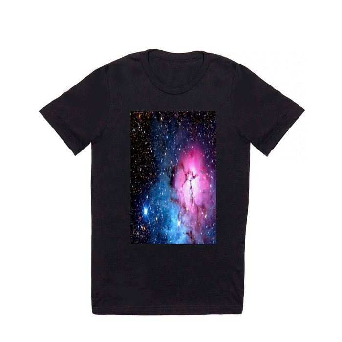 Galaxy : Rose Nebula Pink & Blue T Shirt