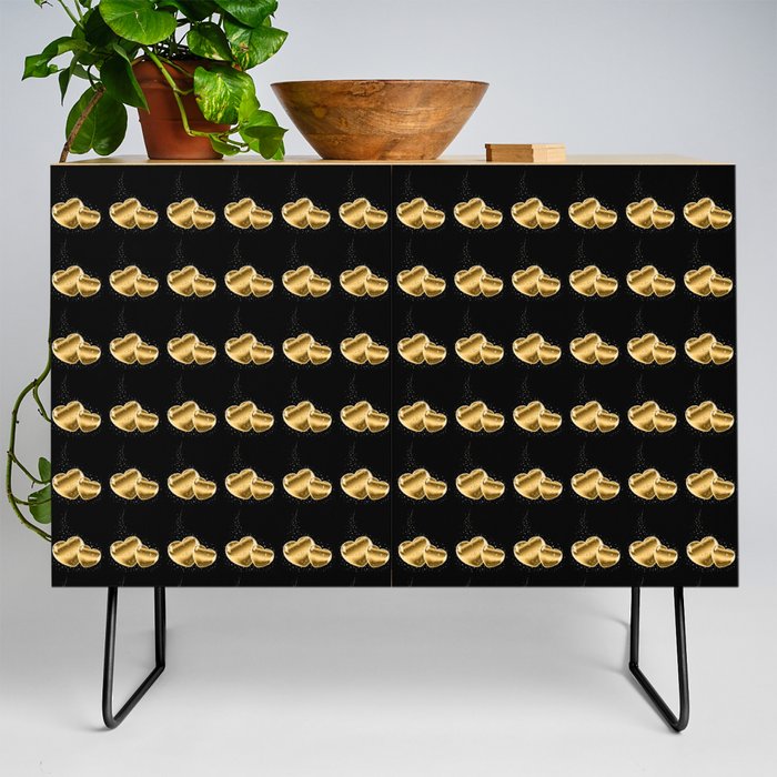 Gold Black Heart Trendy Magical Collection Credenza