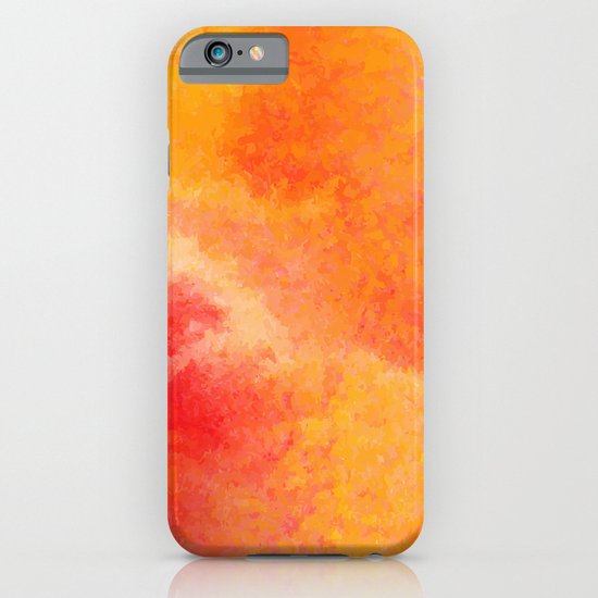 Orange watercolor paint vector background iPhone & iPod ...
