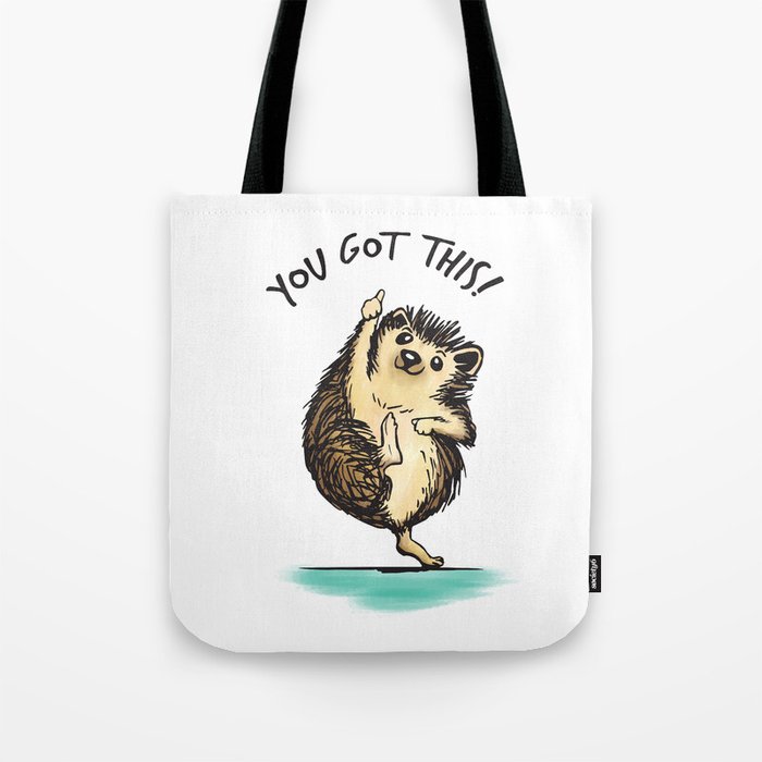 Motivational Hedgehog Tote Bag