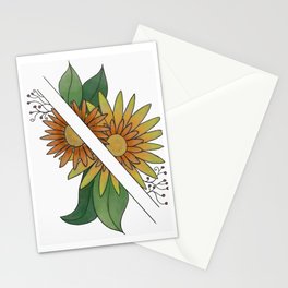 Separated Sunflowers Stationery Card