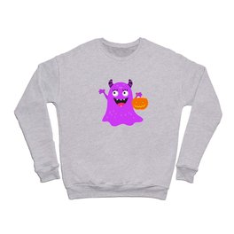 Funny Halloween Monsters Kids Having Fun Crewneck Sweatshirt