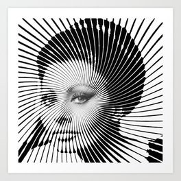 Op Art Sophia Loren Art Print