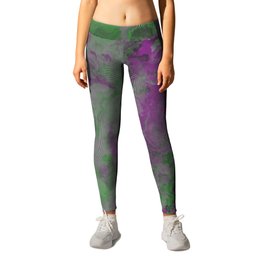 Rutilated Void Leggings | Trippy, Lsd, 90S, Green, Void, Abstract, Industrial, Technology, Glitch, Yinyang 