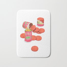Haw Flakes Bath Mat | Hongkong, Digital, Asian, Drawing, Hawflakes, Chinesefood, Chinesecandy, Illustration 