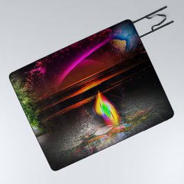 Our world is a magic - Sunset Picnic Blanket