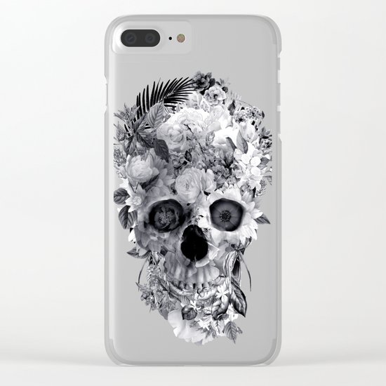 Skull BW Clear iPhone Case