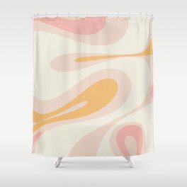 Mustard Stall Shower Curtain Abstract Nested Rhombuses 