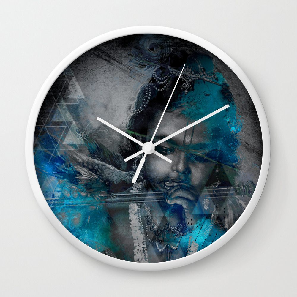 Krishna The Mischievous One The Hindu God Wall Clock By Sarveshagarwal Society6