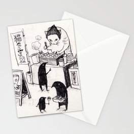 Takoyaki cat Stationery Card