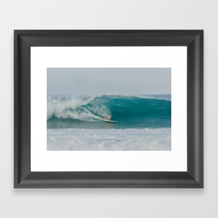 Surfing Mexico Framed Art Print