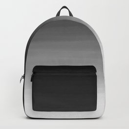 Black and White Haze Abstract Ombre Backpack | Acrylic, Grayscale, Blackwhite, Gray, Ombre, Blackgradient, Katherine Friesen, Abstract, White, Oil 