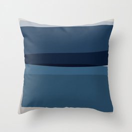 Modern Blue, Blue Painting, Blue Ombre Throw Pillow