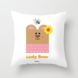 Lady Bear Throw Pillow