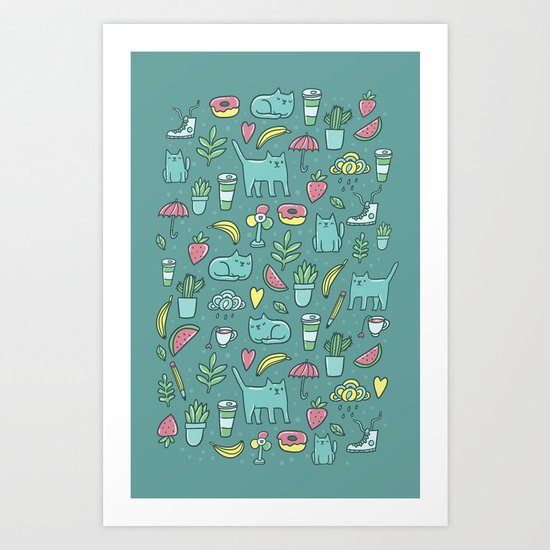 Things I love Art Print