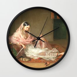 Muslim Lady Reclining - Renaldi Wall Clock