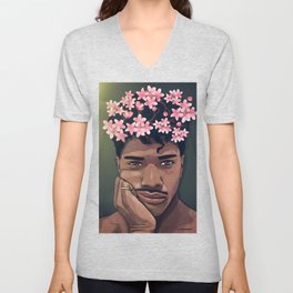 Cherry Blossoms  V Neck T Shirt