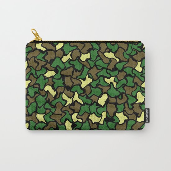 Camouflage Wobble Tile Pattern Carry-All Pouch