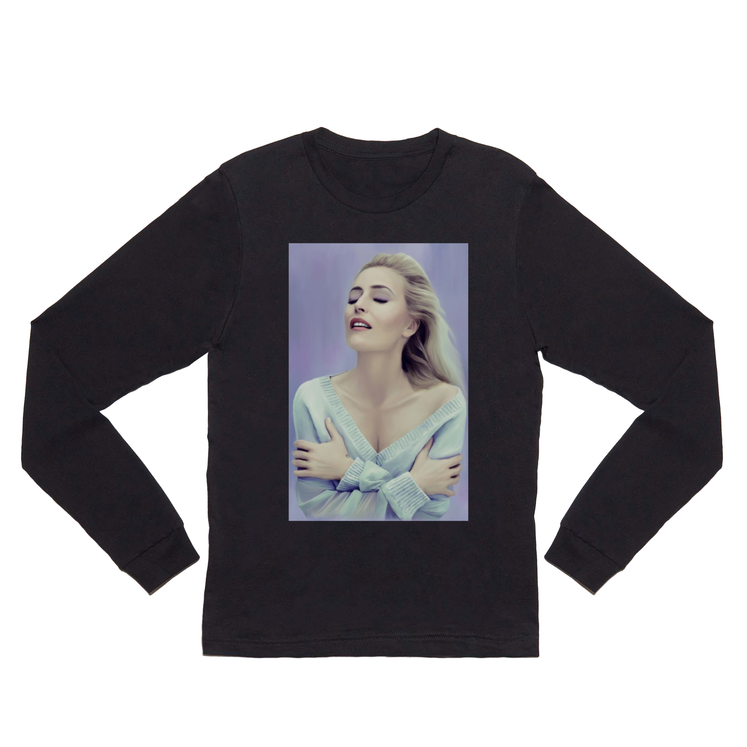 Gillian Anderson painting Long Sleeve T by altaircolin | Society6