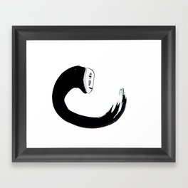 No-Face Sumi-e Framed Art Print