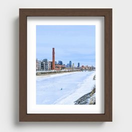 Lachine Canal in Winter Recessed Framed Print