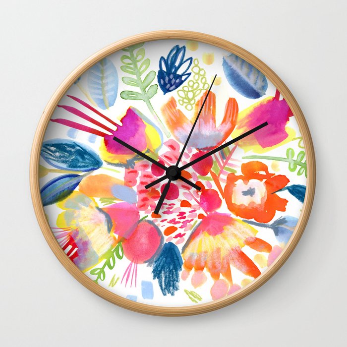 Desert Flowers Wall Clock