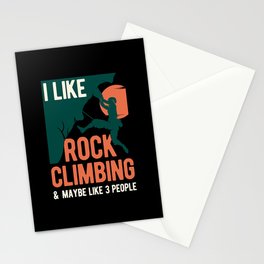 Funny Rock Climbing Stationery Card