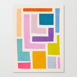 Pastel Colorful Modern Artwork Canvas Print