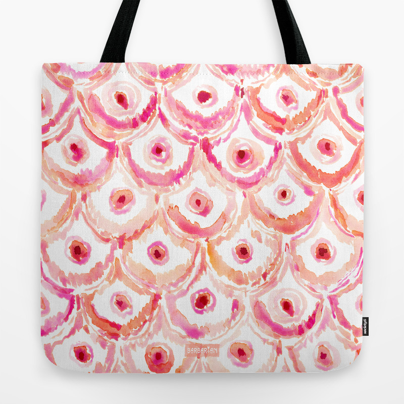 scallop tote bag