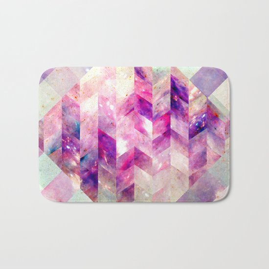 Abstract Geometric Pink Galaxy Bath Mat