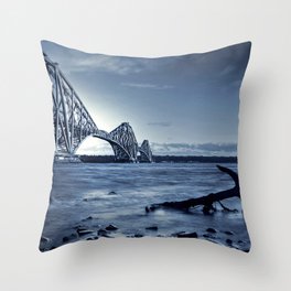 The Forth Rail Bridge Scotland Throw Pillow