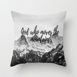 Alpine mountain adventure Throw Pillow