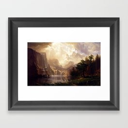 Albert Bierstadt - Among the Sierra Nevada, California Framed Art Print
