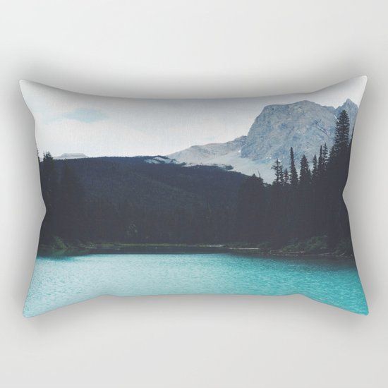 Moody Emerald Lake Rectangular Pillow