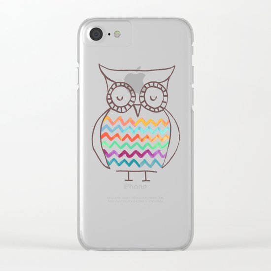 Chevron Owl Clear iPhone Case